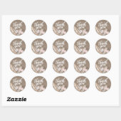 Rustieke Boho Baby Shower Bedankt Sticker – Waterc (Vel)