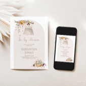 Rustieke Boho Baby shower Invitation Kaart