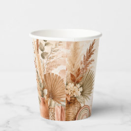 Rustieke Boho Baby Shower Papieren Beker