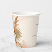 Rustieke Boho Baby Shower Papieren Beker (Voorkant)