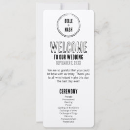 Rustieke Boho Barn bruiloft programma met foto