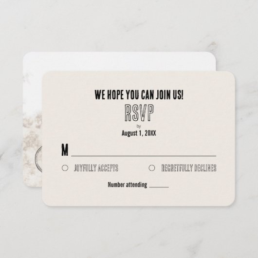 Rustieke Boho Barn Bruiloft RSVP Reactie Kaart (Voorkant / Achterkant)