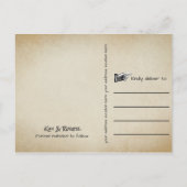 Rustieke Boho Barn Country Wedding Save the Date Aankondigingskaart (Achterkant)