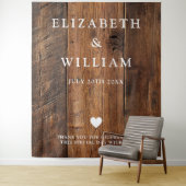 Rustieke Boho Barn Wood Photo Booth Achtergrond Wandkleed (In situ)