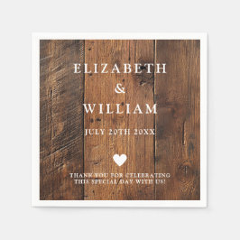 Rustieke Boho Barn Wood Westerne Country Wedding Servet