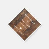 Rustieke Boho Barn Wood Westerne Country Wedding Servet (Hoek)