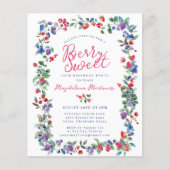 Rustieke Boho Berry 18e verjaardag budget uitnodig (Voorkant)