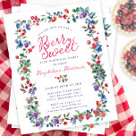 Rustieke Boho Berry 21st Verjaardag Budget Uitnodi<br><div class="desc">Net op tijd voor Summer 2024, ons gloednieuwe Summer Berry Bliss collectie. Rood, wit en blauw patriottisme ontmoet rustieke Boho Chic. Aardbeien, frambozen en bosbessen op een witte achtergrond creëer een patriottische sfeer in dit bessen botanische lijst. Berry Sweet is geschreven in een speels en casual rood schrift dat overeenkomt...</div>