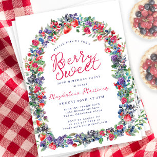 Rustieke Boho Berry Arch Zomer 70e Verjaardag Kaart