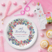 Rustieke Boho Berry Zomer 19e Verjaardag Custom Papieren Bordje (Feest)