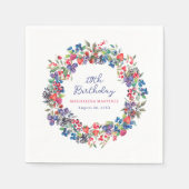 Rustieke Boho Berry zomer 19e verjaardag Servet (Voorkant)