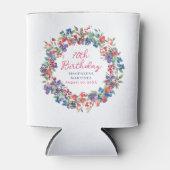 Rustieke Boho Berry Zomer 70e Verjaardag Custom Blikjeskoeler (Voorkant)