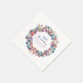 Rustieke Boho Berry Zomer Custom 100e Verjaardag Servet (Hoek)