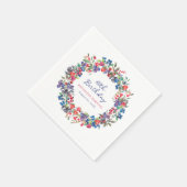 Rustieke Boho Berry Zomer Custom 80e Verjaardag Servet (Hoek)