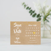 Rustieke Boho Bewaar de Datum Agenda Gouden Hart Aankondigingskaart (Staand voorkant)