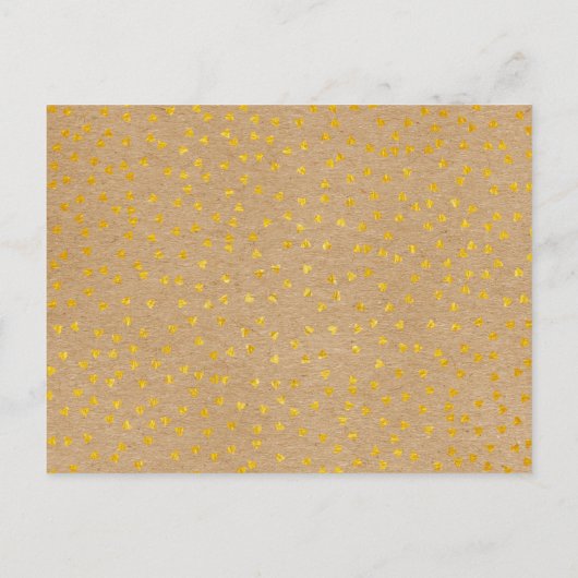 Rustieke Boho Bewaar De Datum Gouden Hart Kalender Aankondigingskaart (Achterkant)