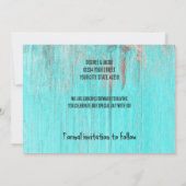 Rustieke Boho Blauwgroen Westerne Zonnebloemen Koe Save The Date (Achterkant)