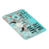 Rustieke Boho Blauwgroen Zonnebloemen Westerne Koe Magneet (Rechterzijde)