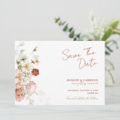 Rustieke Boho Bloem Tuin Bruiloft Save The Date (Staand voorkant)