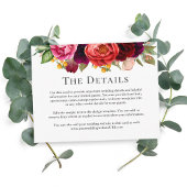 Rustieke Boho Bloemen Bruiloft Details Informatie Informatiekaartje