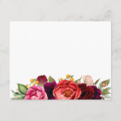 Rustieke Boho Bloemen Bruiloft Details Informatie Informatiekaartje (Achterkant)