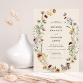 Rustieke Boho Bloemen Bruiloft Kaart