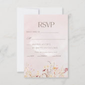 Rustieke Boho Bloemen Bruiloft RSVP Kaart (Voorkant)