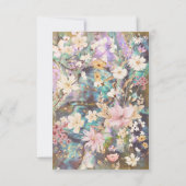 Rustieke Boho Bloemen Bruiloft RSVP Kaart (Achterkant)