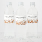 Rustieke Boho Bloemen Bruiloft Waterfles Etiket (Flessen)