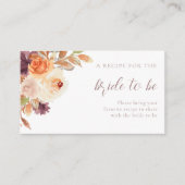 Rustieke Boho Bloemen Deel een Recept Vrijgezellen Informatiekaartje (Voorkant)