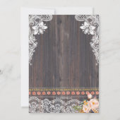 Rustieke Boho Bloemen en String Lights Vrijgezelle Kaart (Achterkant)