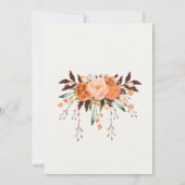 Rustieke Boho Bloemen Herfst Baby Sprinkle Uitnodi Kaart (Achterkant)