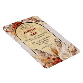 Rustieke Boho Bloemen Herfst Huwelijksuitnodiging Magneet (Rechterzijde)