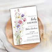 Rustieke Boho Bloemen Jongen Meisje Wildflower Bab Kaart