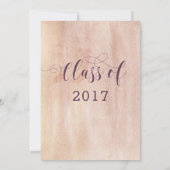 Rustieke Boho Bloemen Krans Afstuderen Uitnodiging (Achterkant)