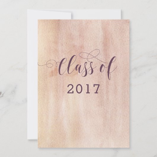 Rustieke Boho Bloemen Krans Afstuderen Uitnodiging (Achterkant)