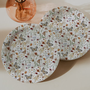 Rustieke Boho Bloemen Papieren Bord