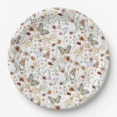 Rustieke Boho Bloemen Papieren Bord (Voorkant)