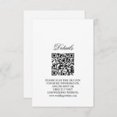 Rustieke Boho Bloemen Trouwkamer Kaarten QR Code RSVP Kaartje (Voorkant / Achterkant)