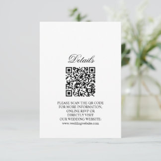 Rustieke Boho Bloemen Trouwkamer Kaarten QR Code RSVP Kaartje