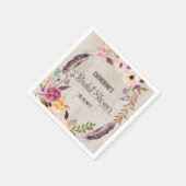 Rustieke Boho Bloemen Vrijgezellenfeest Papier Ser Servet (Hoek)