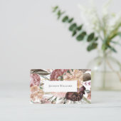 Rustieke Boho Bloemen Waterverf Wildbloemen Visitekaartje (Staand voorkant)