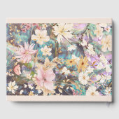  rustieke boho bloemenbruiloft gastenboek (Achterkant)