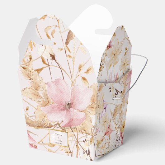  rustieke Boho bloemenbruiloft gunst box Bedankdoosjes (Geopend)