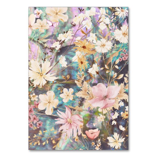 rustieke boho bloemenbruiloft kaart (Achterkant)