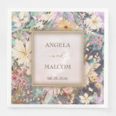  rustieke boho bloemenbruiloft servet (Voorkant)