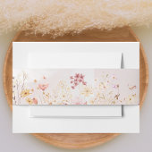 rustieke boho bloemenbruiloft uitnodigingen wikkel