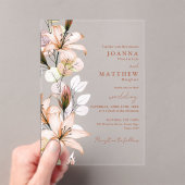 Rustieke Boho bloemenherfst herfst bruiloft Acryl Uitnodigingen (Insitu (Draagbaar))