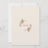 Rustieke Boho bloemenherfst herfst bruiloft Kaart (Achterkant)