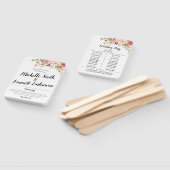 Rustieke Boho bloemenscript bruiloft ceremonie bes Handwaaier (Niet-gemonteerd)